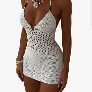 Crotchet white dress